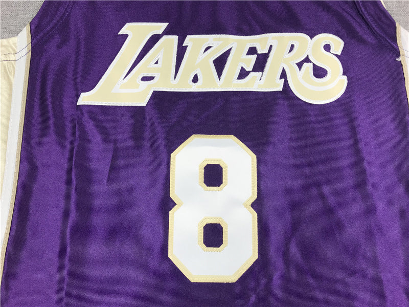 Men's Los Angeles Lakers Kobe Bryant Purple Hall of Fame Hardwood Classics Jerseys