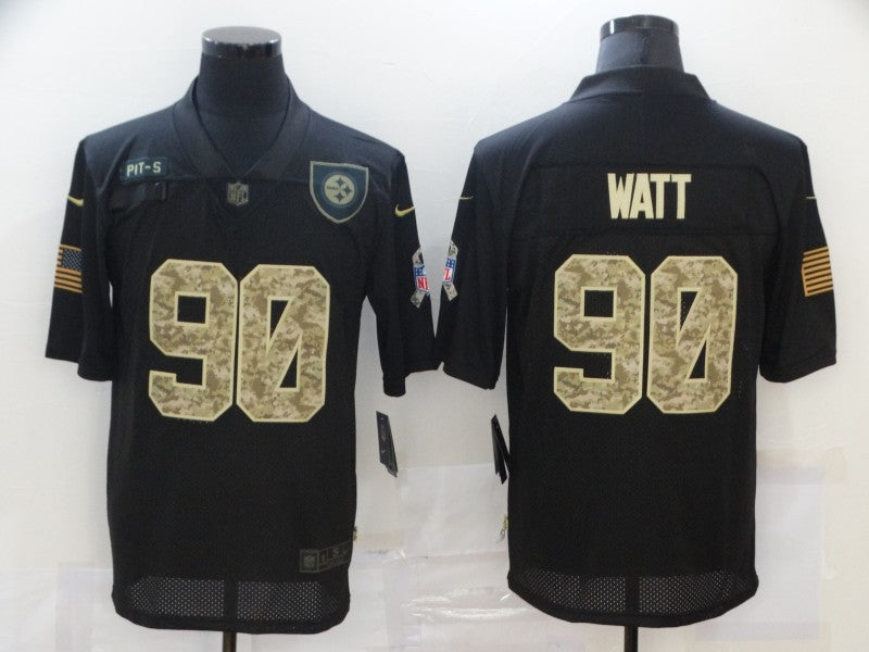 Men's Pittsburgh Steelers T.J. Watt #90 Black Game Jerseys
