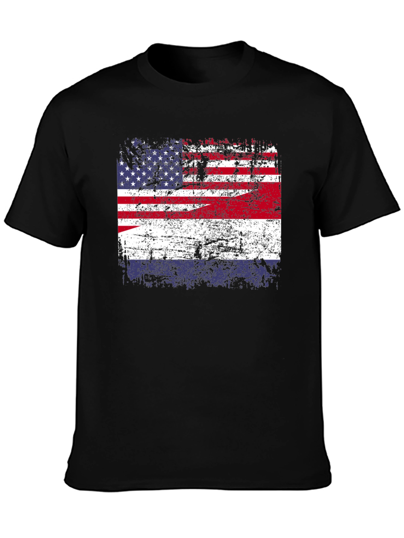 Distressed American Flag Graphic T-Shirt