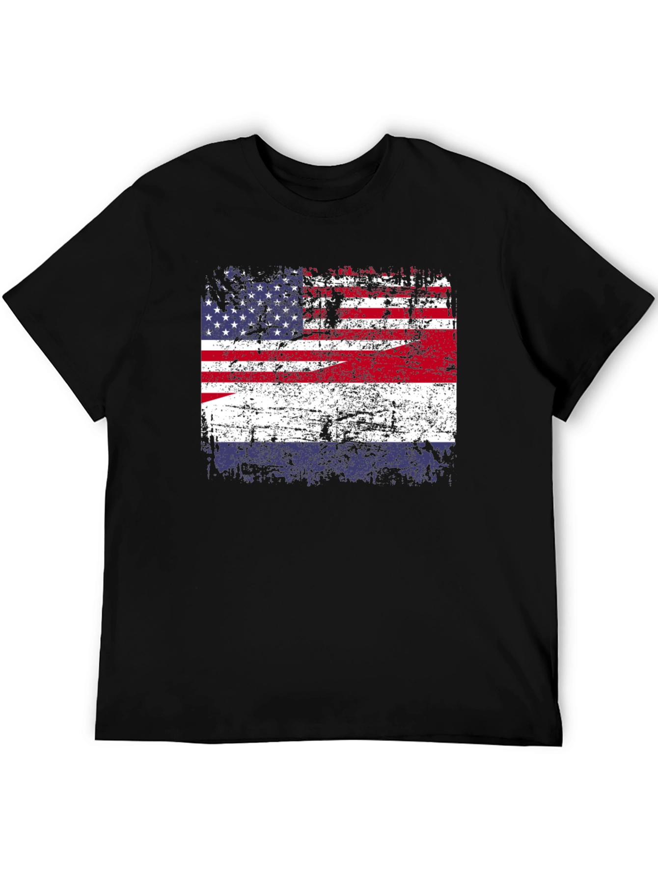 Distressed American Flag Graphic T-Shirt