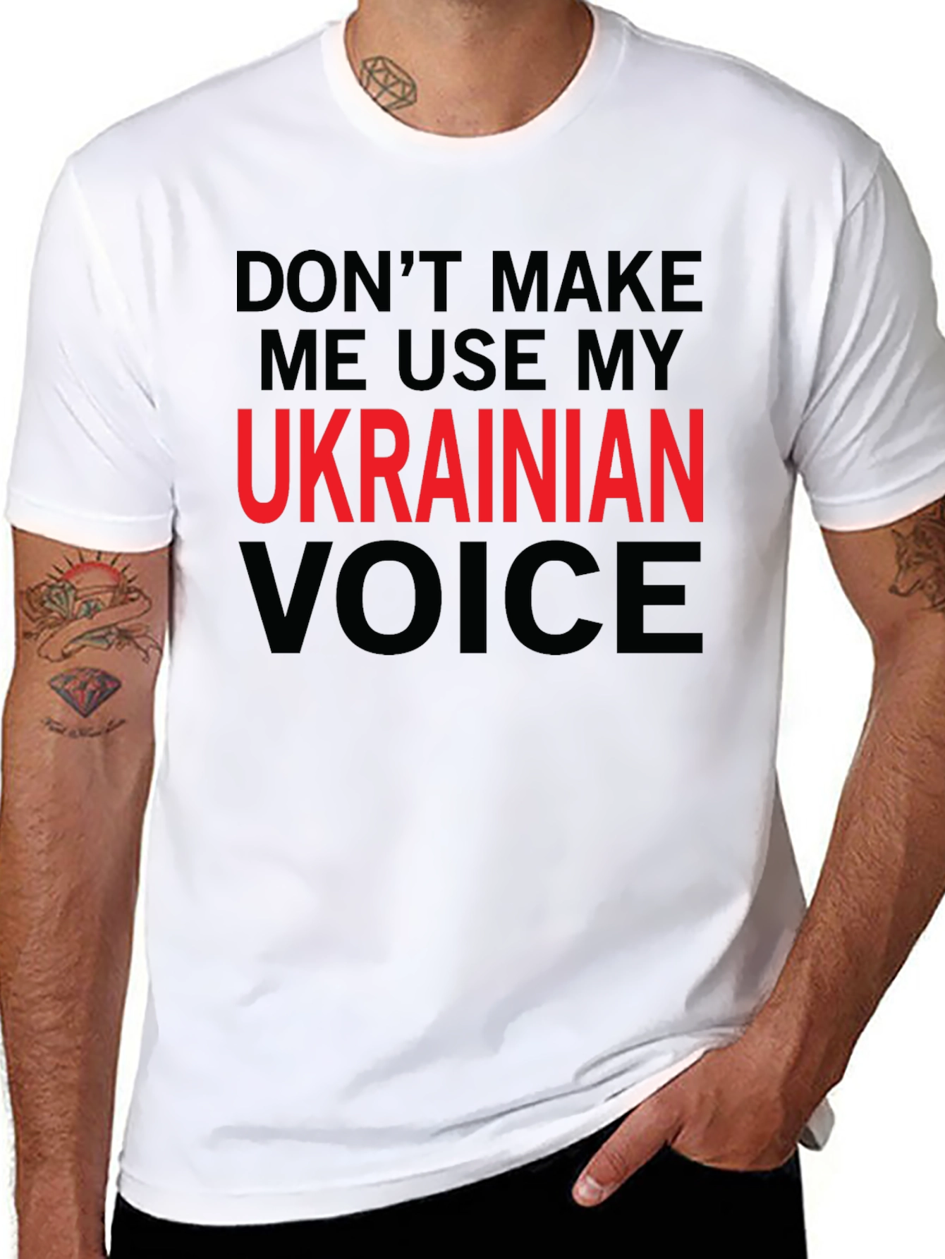 Ukrainian Voice T-Shirt Novelty Slogan Tee