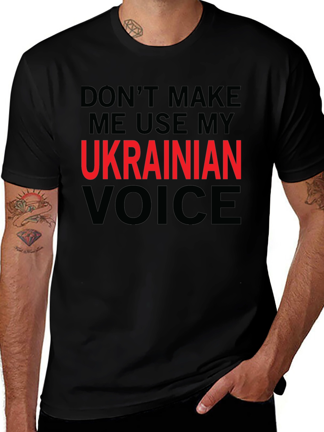Ukrainian Voice T-Shirt Novelty Slogan Tee