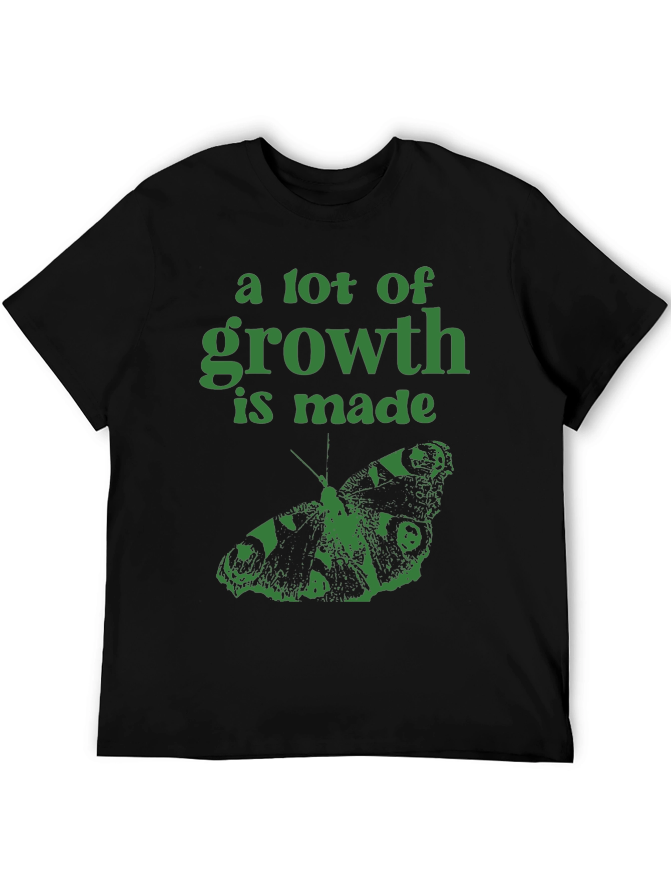 Growth Butterfly Graphic T-Shirt - Black