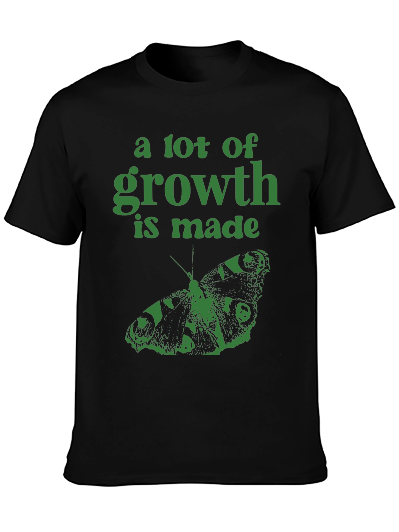 Growth Butterfly Graphic T-Shirt - Black