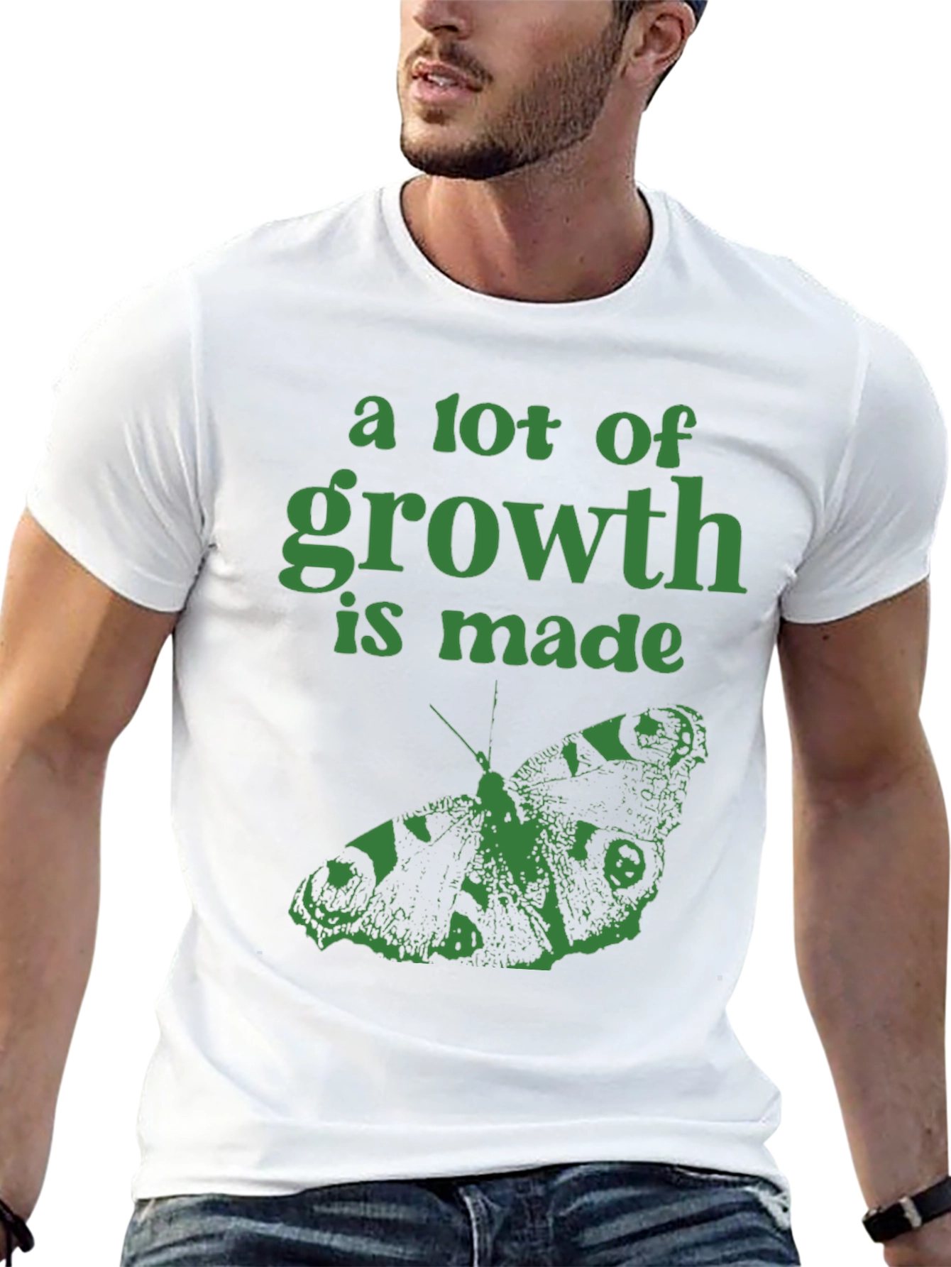 Growth Butterfly Graphic T-Shirt - Black