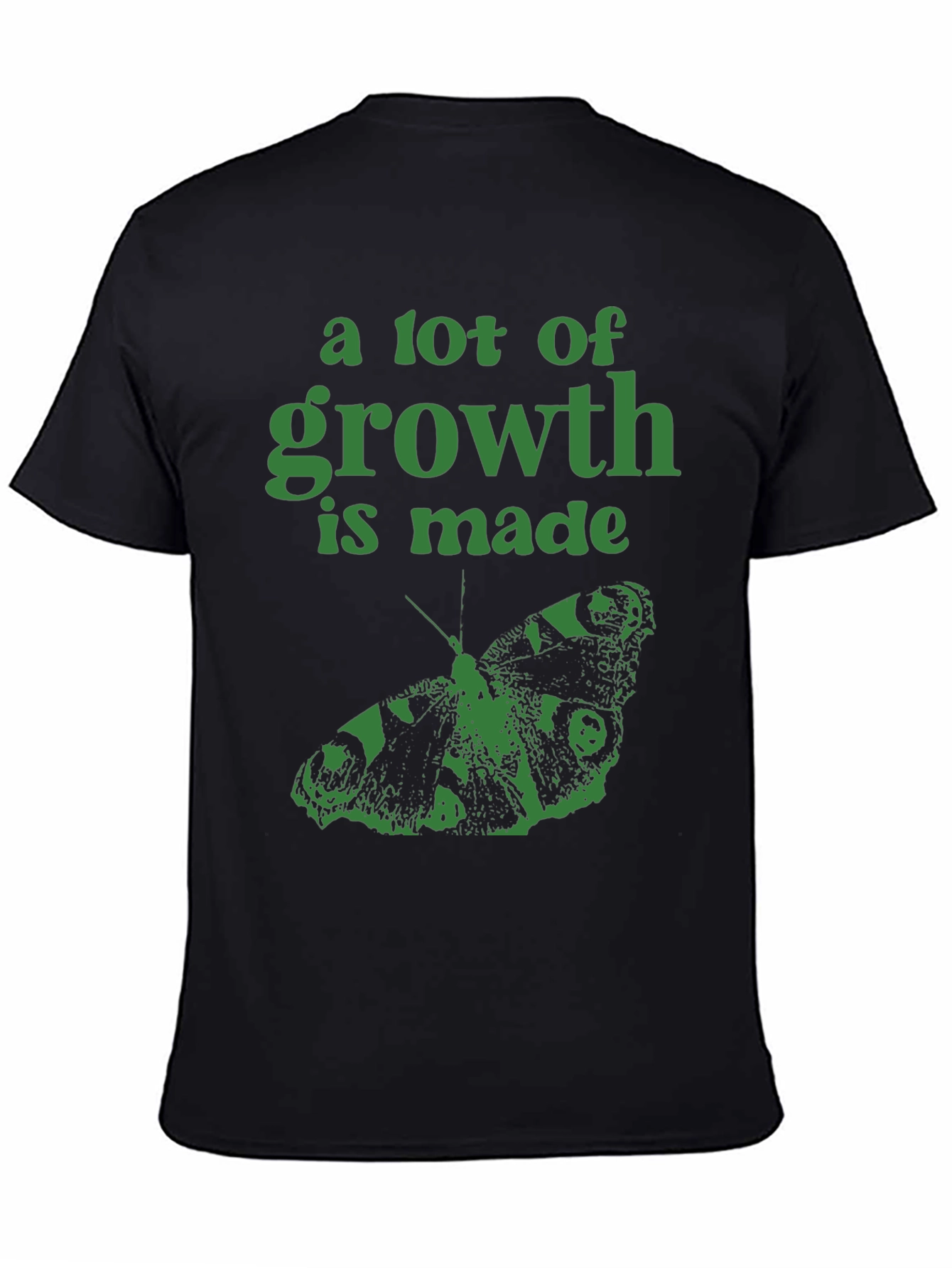 Growth Butterfly Graphic T-Shirt - Black