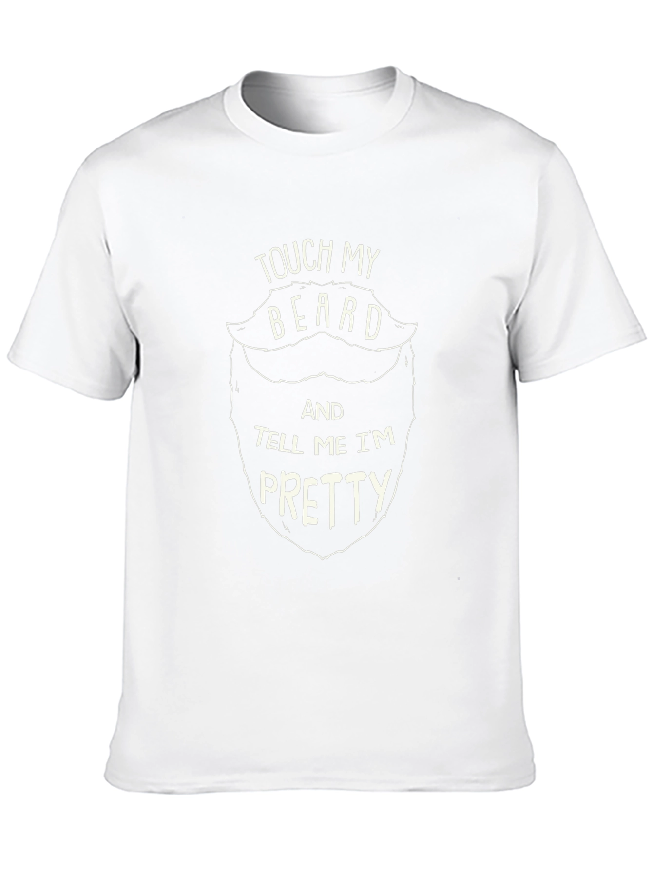 Touch My Beard Funny Graphic T-Shirt - Black