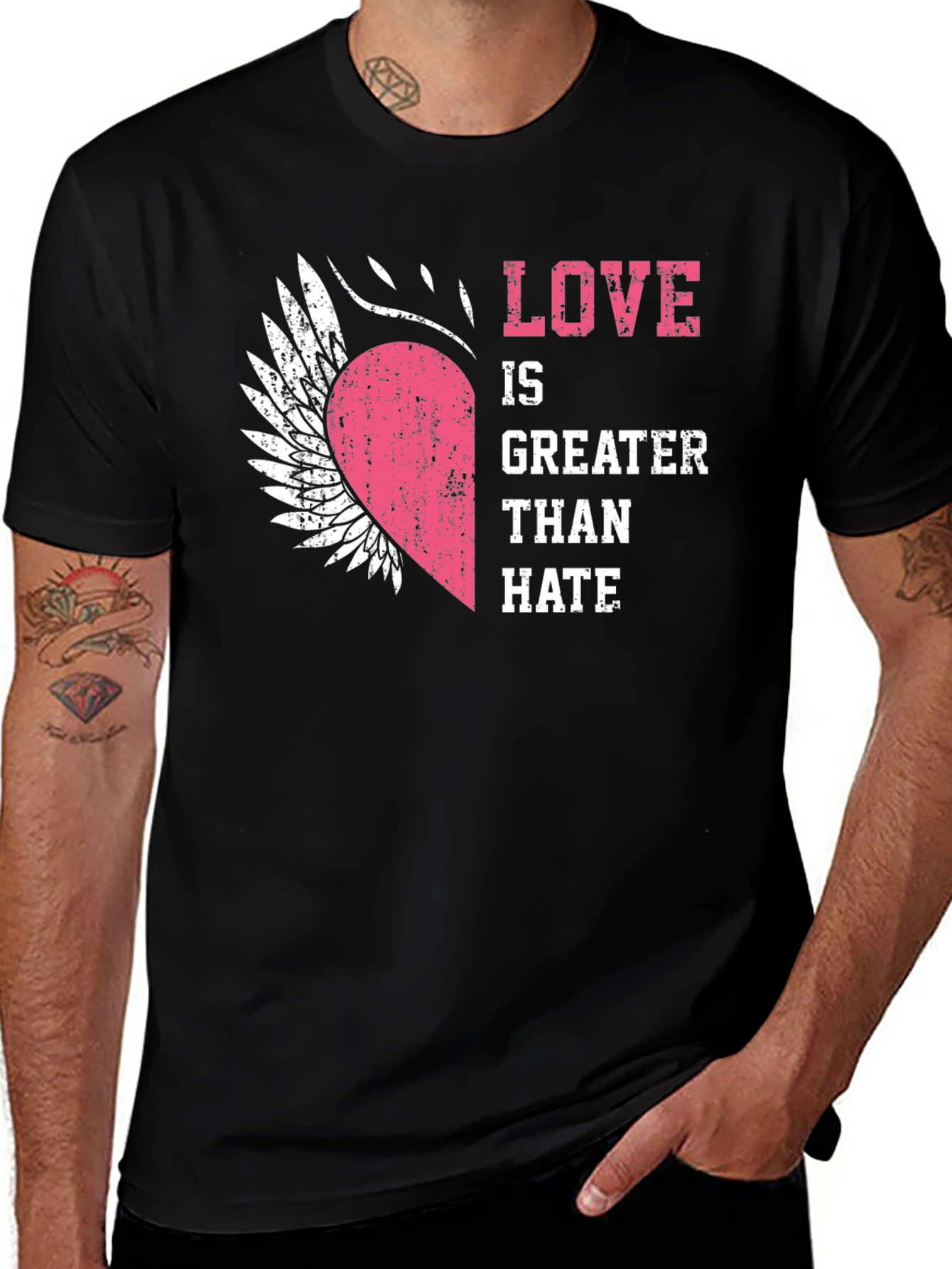 Love is Greater Than Hate Graphic T-Shirt