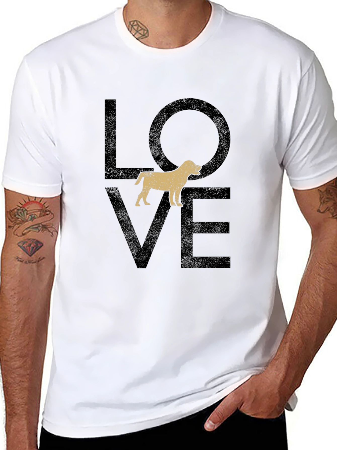 Dog Lover Graphic T-Shirt - Mens Black Tee