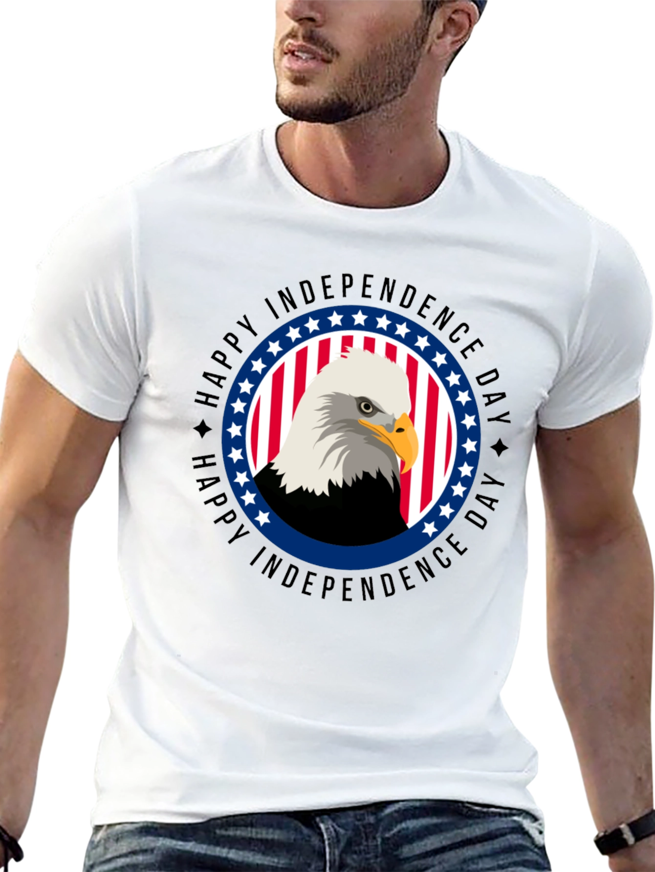 Independence Day Eagle Graphic T-Shirt