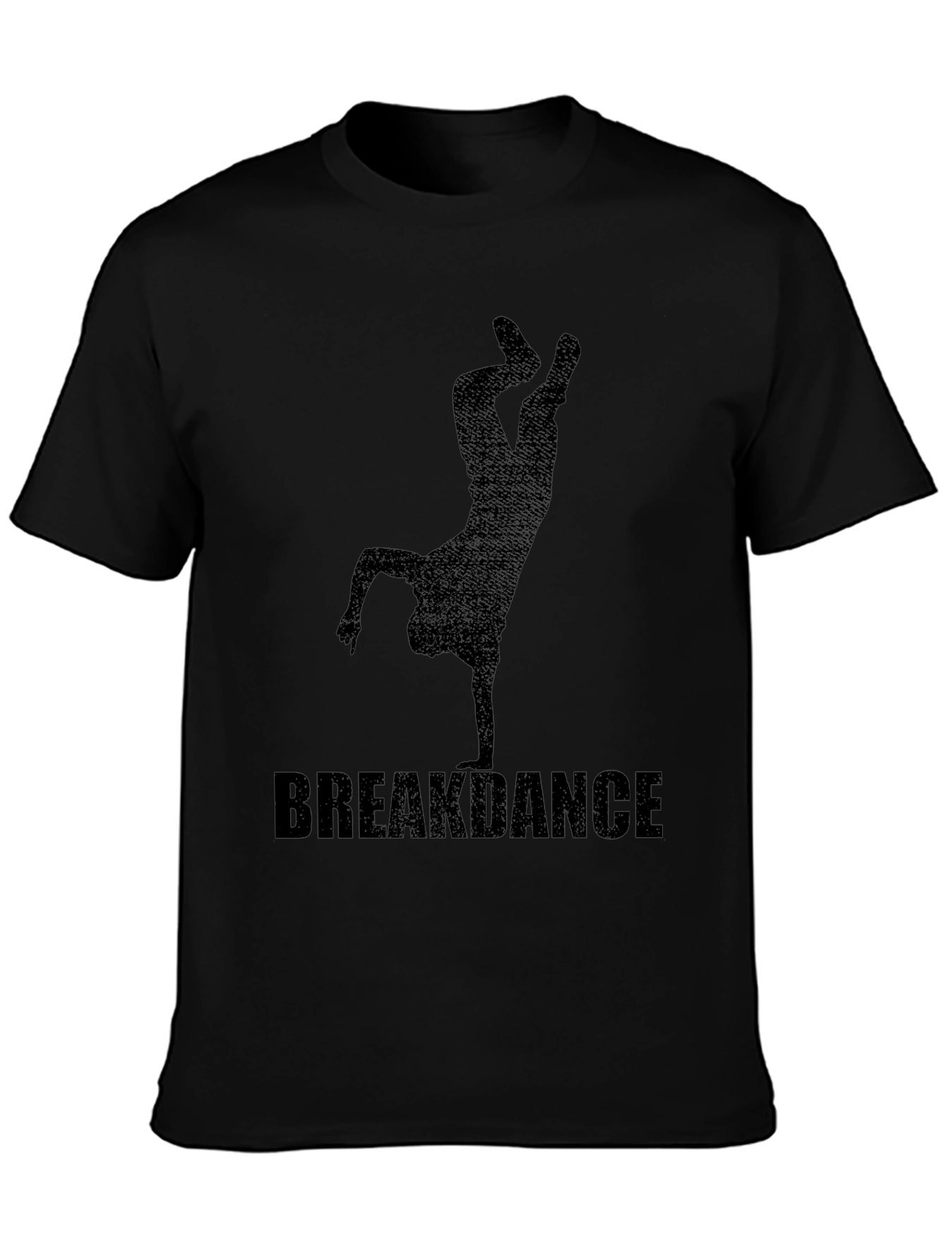 Breakdance Graphic Tee - Black Crewneck T-Shirt