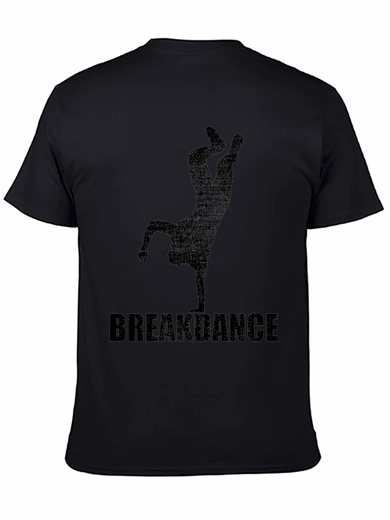 Breakdance Graphic Tee - Black Crewneck T-Shirt