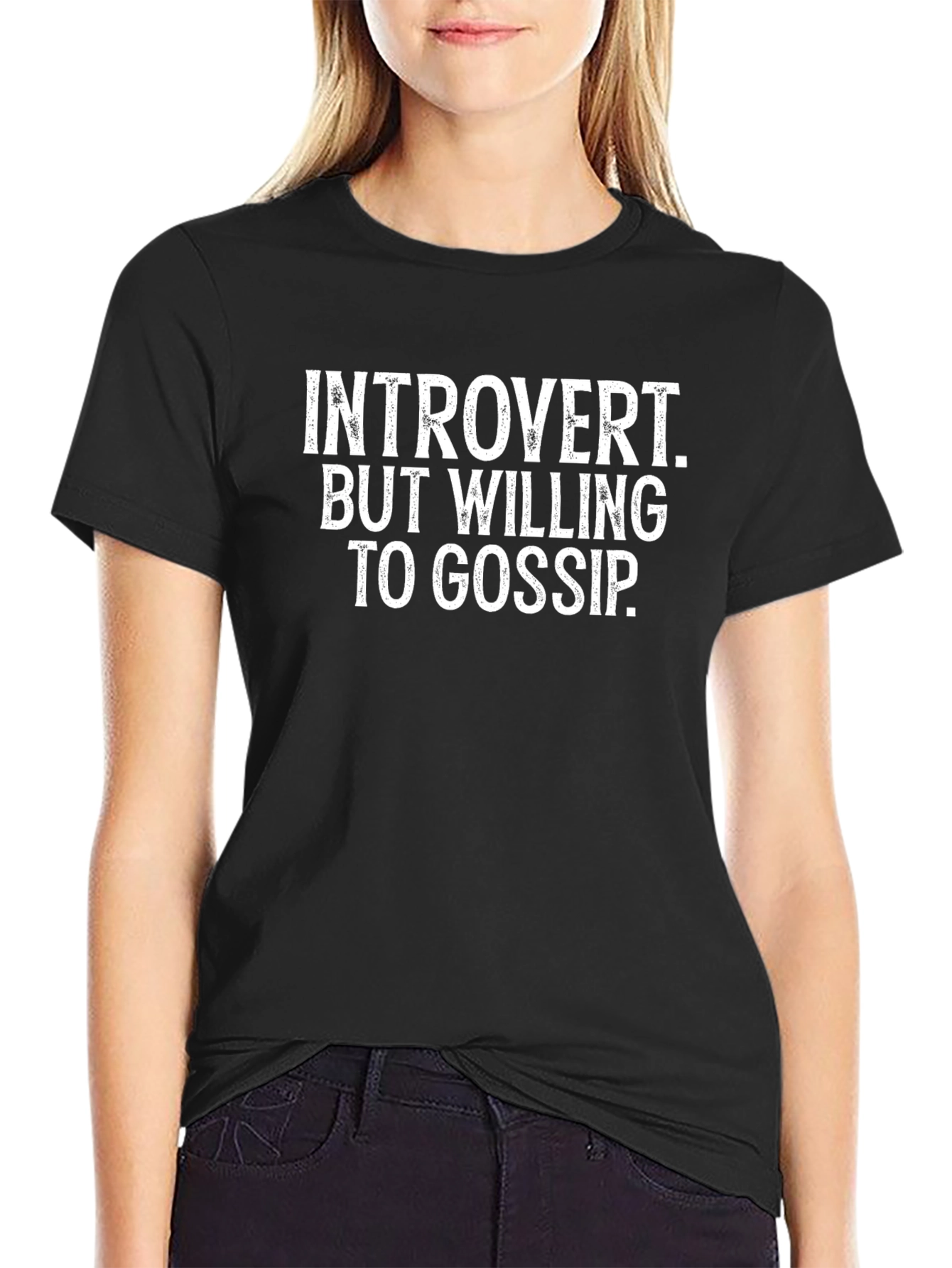 Introvert Willing to Gossip Funny Graphic T-Shirt