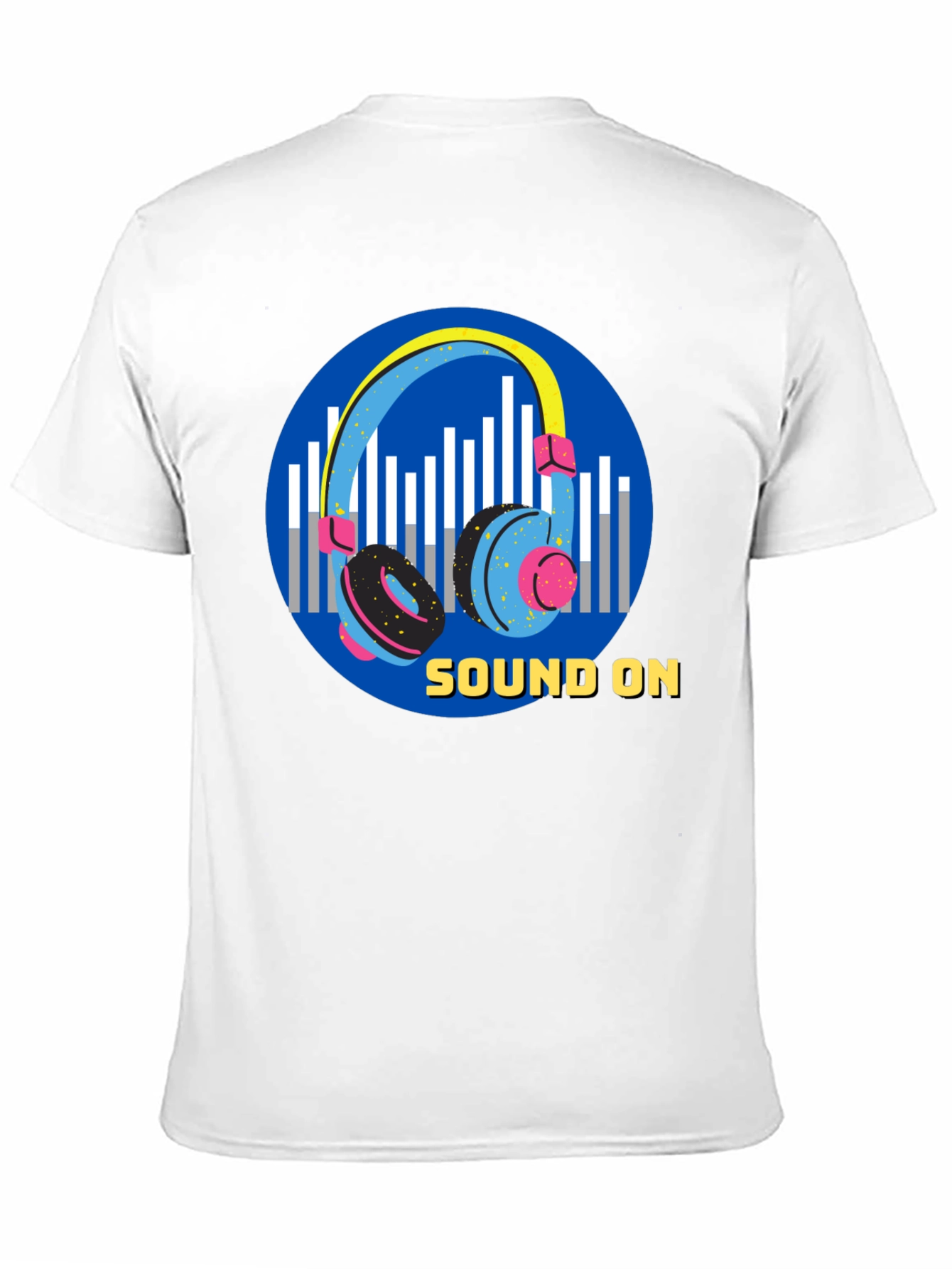 Sound On Graphic Tee - Black Cotton T-Shirt