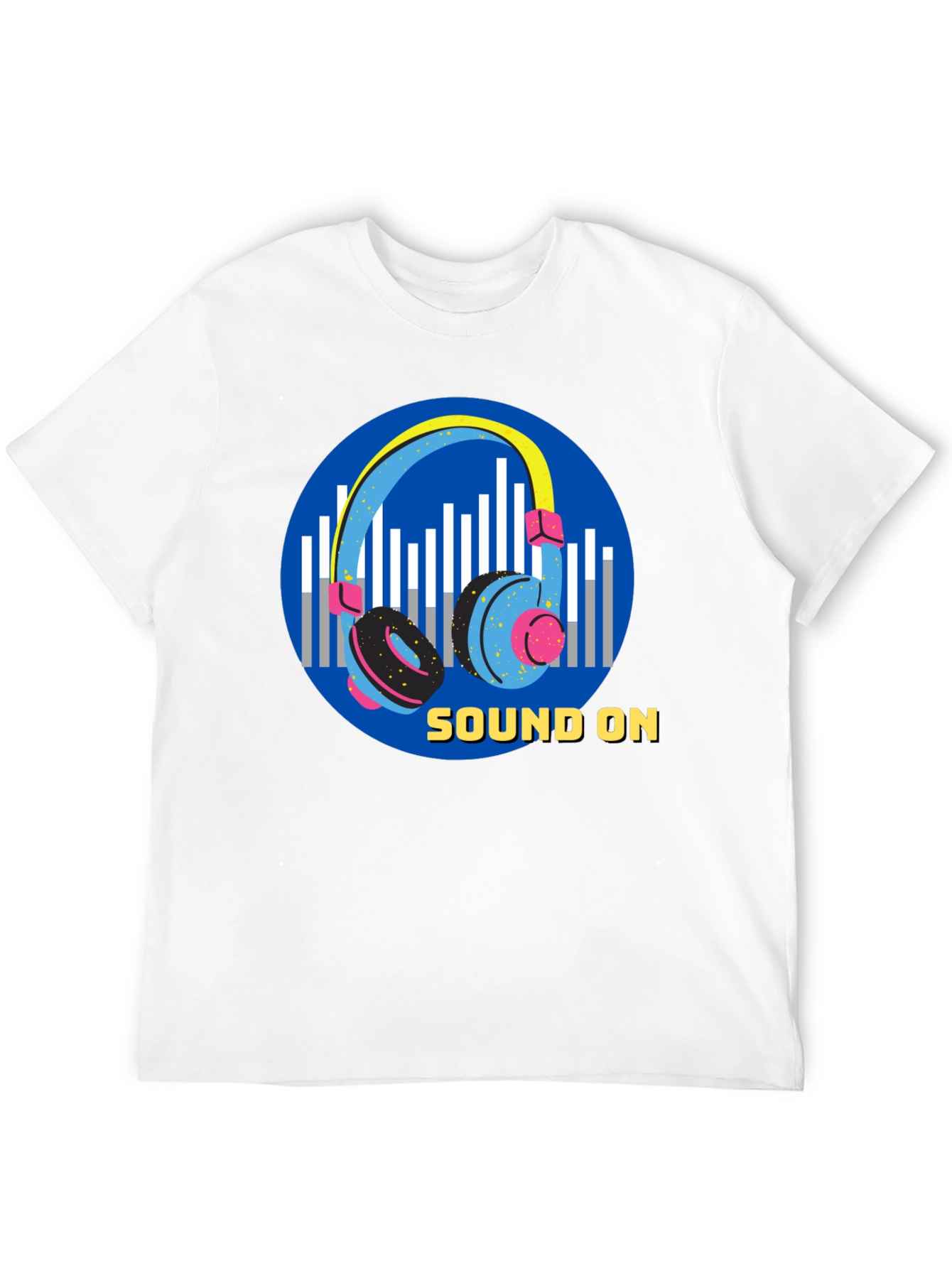 Sound On Graphic Tee - Black Cotton T-Shirt