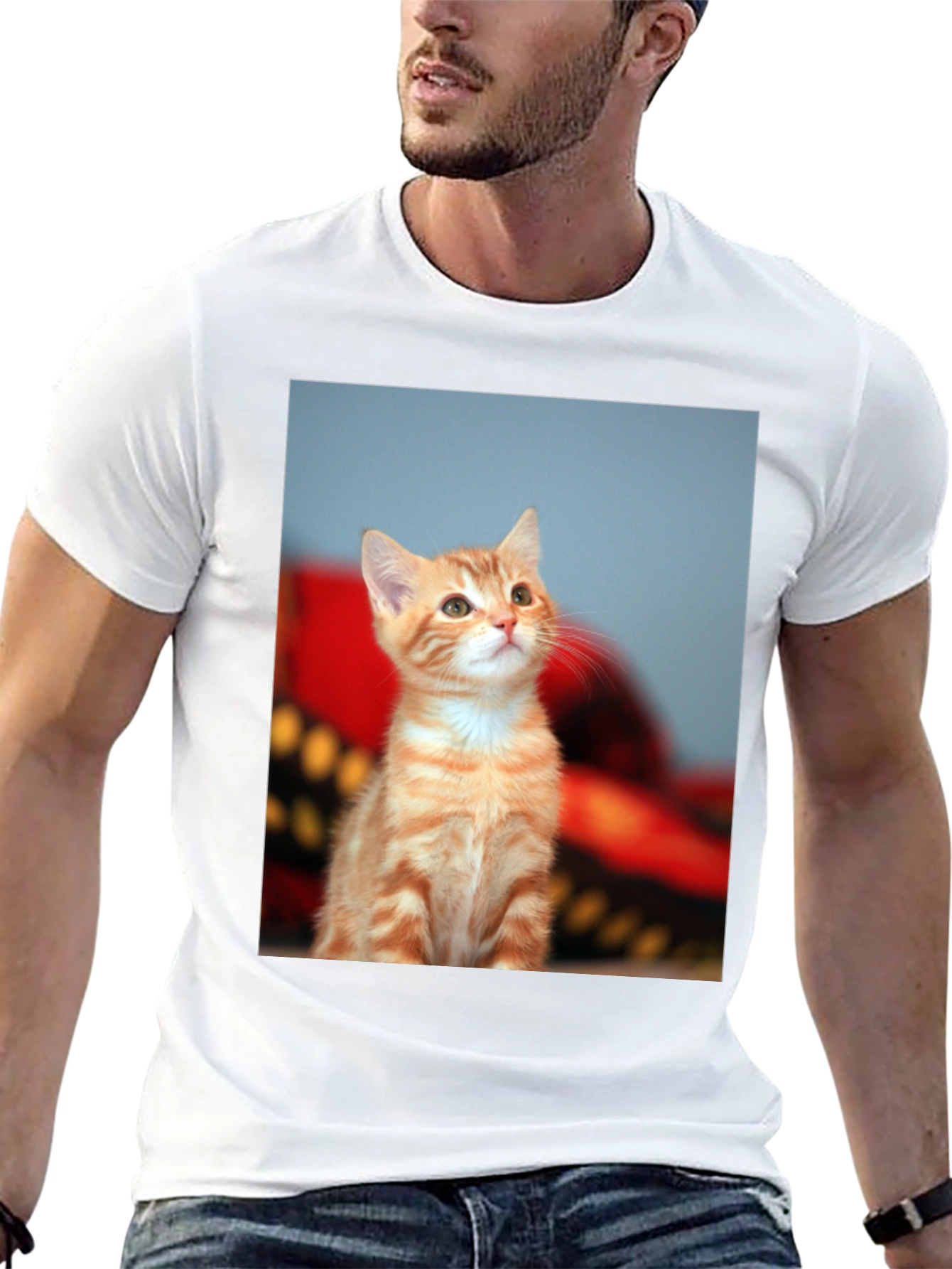 Cute Kitten Graphic Tee - Unisex Black T-Shirt