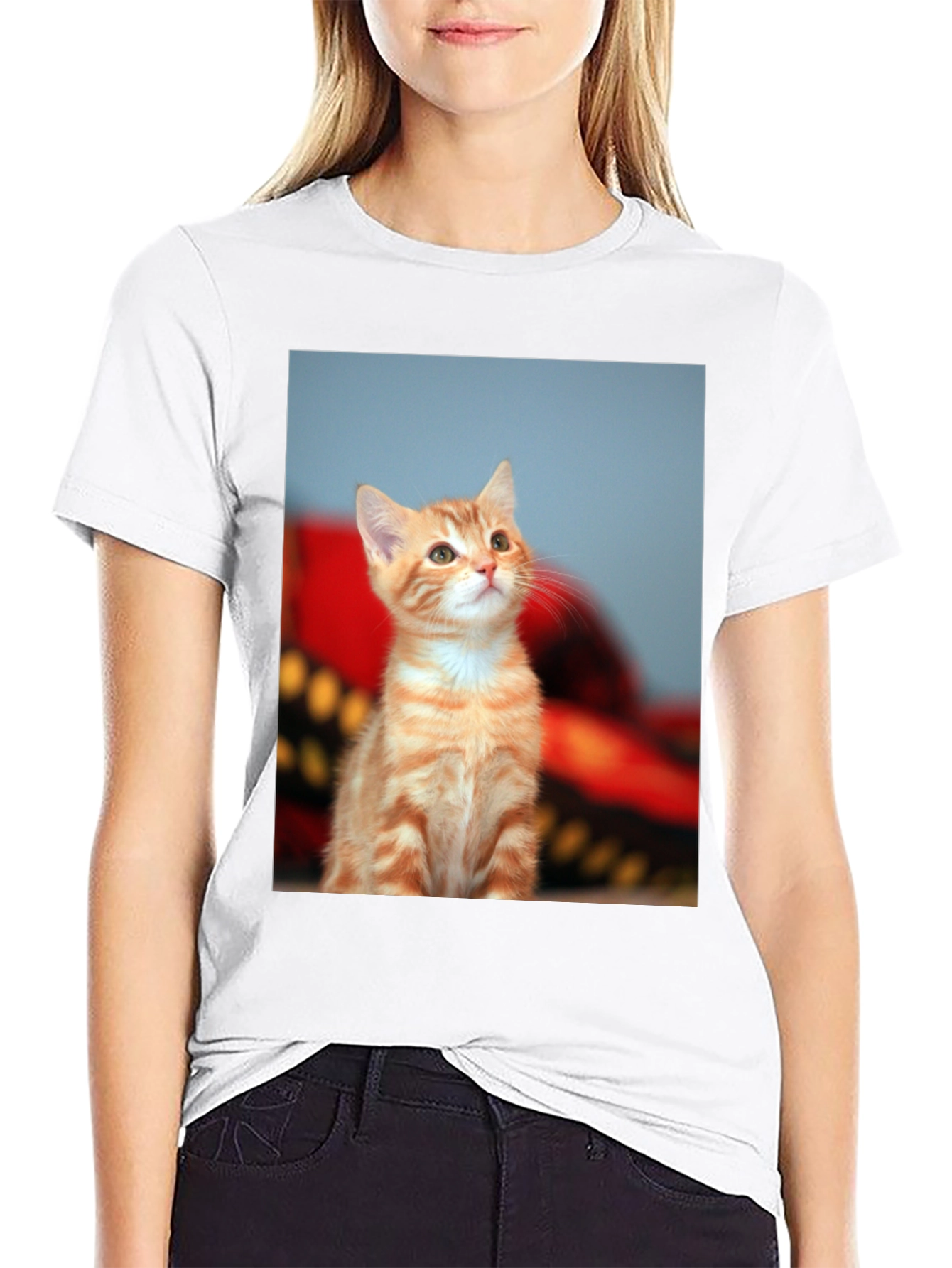 Cute Kitten Graphic Tee - Unisex Black T-Shirt