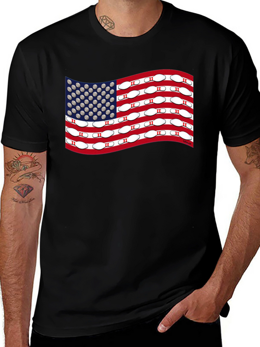 Bowling USA Flag T-Shirt - Patriotic Design