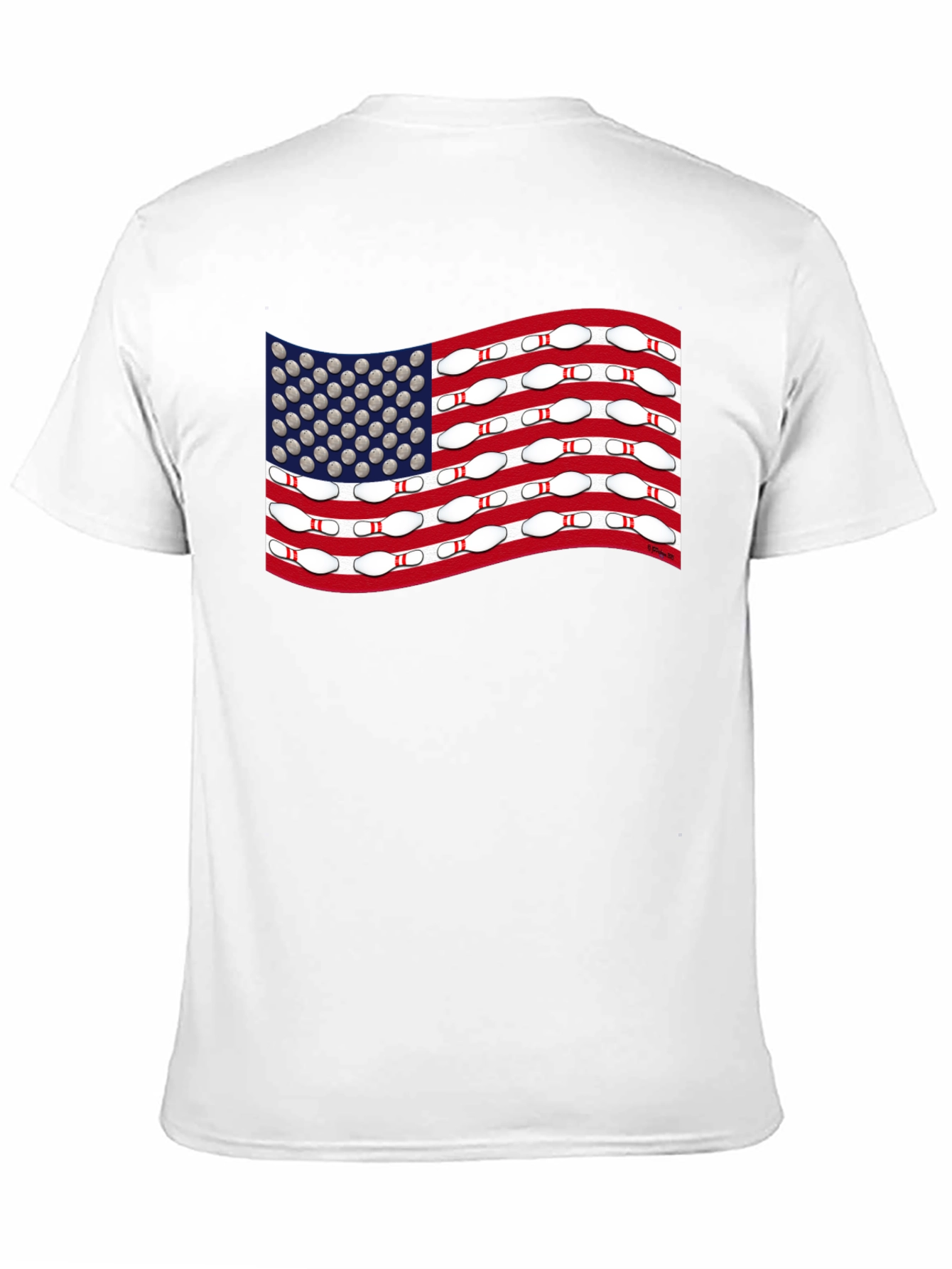 Bowling USA Flag T-Shirt - Patriotic Design