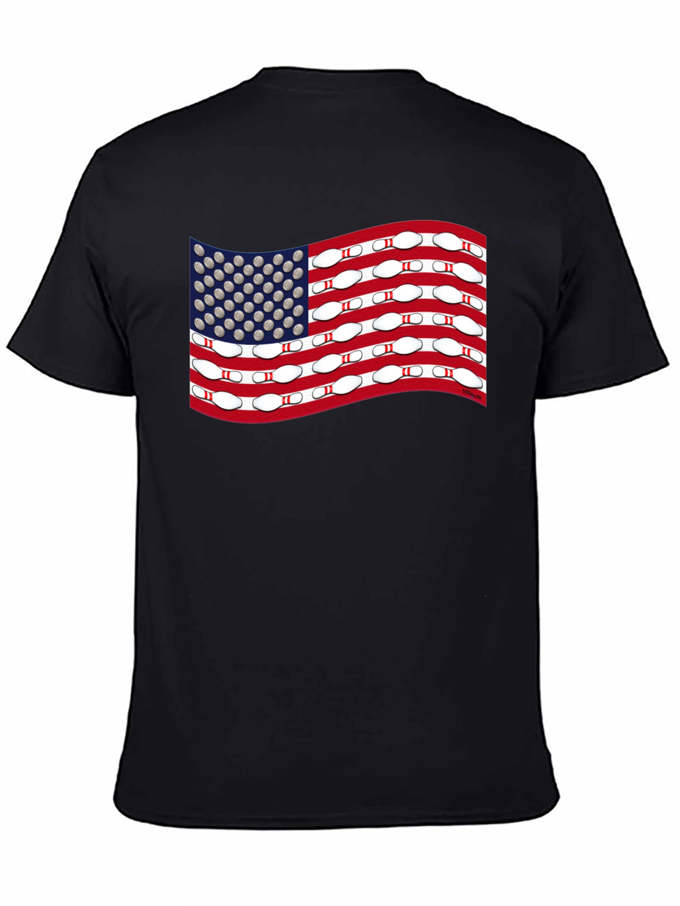 Bowling USA Flag T-Shirt - Patriotic Design