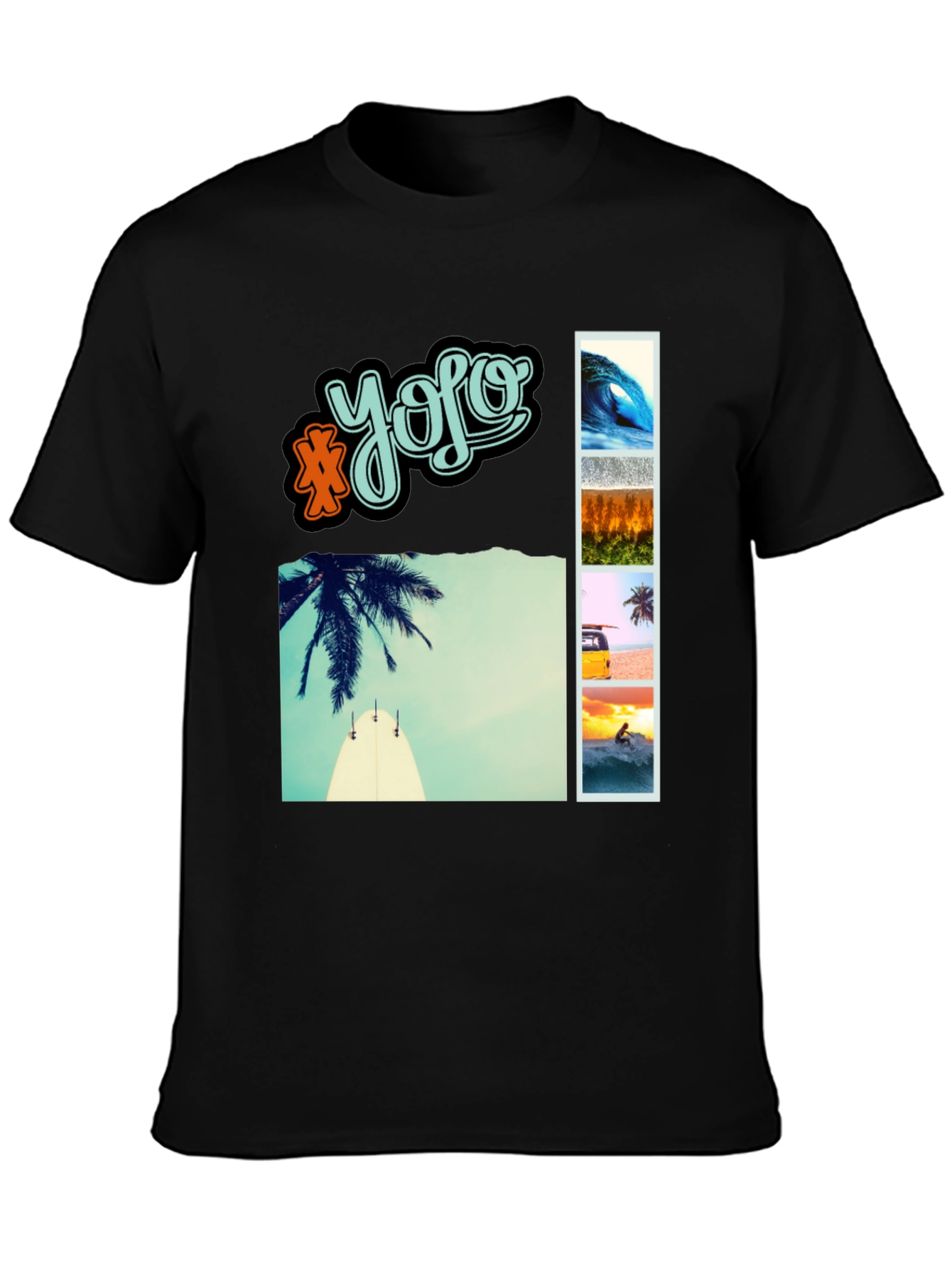 YOLO Beach Vibe Graphic Tee - Mens Casual T-Shirt