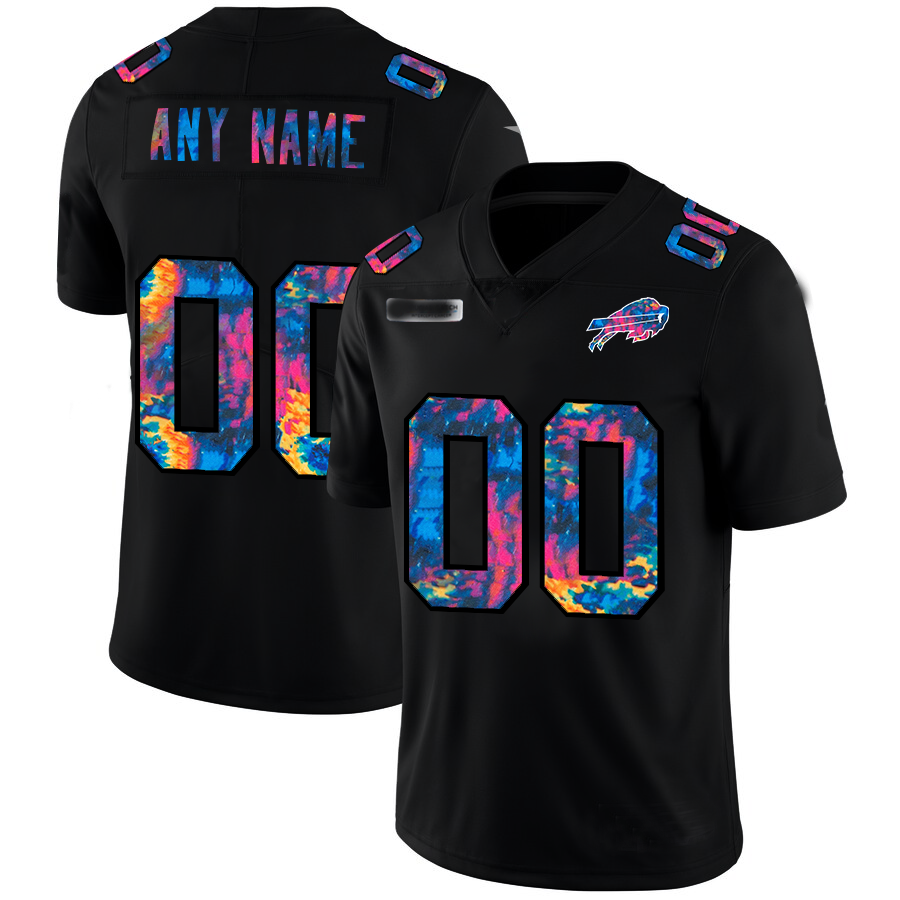 Custom1 Buffalo Bills Multi-Color Black 2020 Crucial Catch Vapor Untouchable Limited Football Jerseys Stitched American Jerseys