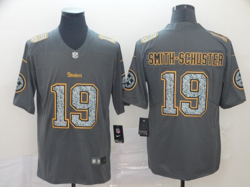 Men's Pittsburgh Steelers JuJu Smith-Schuster #19 Gray Game Player Jerseys