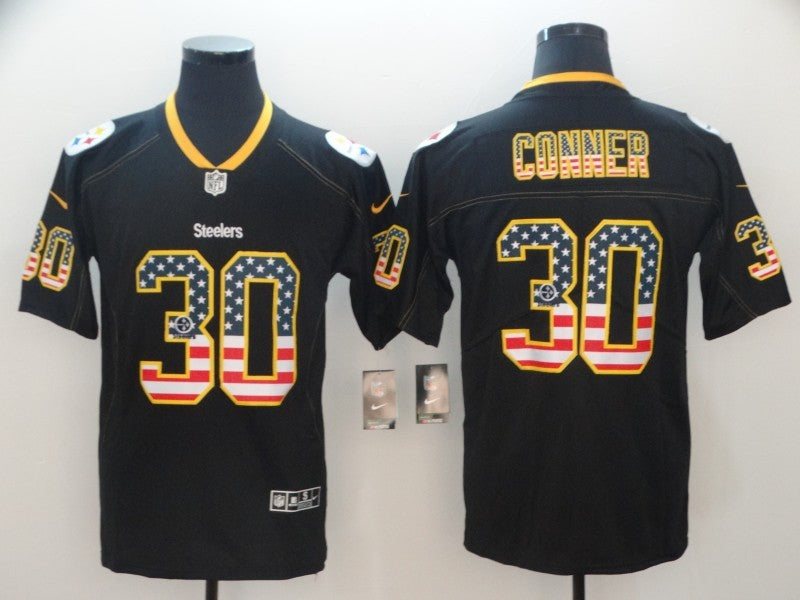 Men's Pittsburgh Steelers James Conner #30 Black Player Game Jerseys