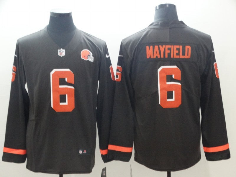 Men's Cleveland Browns Baker Mayfield #6 Brown Game Jerseys