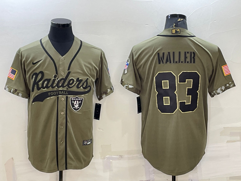Men's Las Vegas Raiders Darren Waller #83 Olive 2022 Salute To Service Limited Jerseys Joint Edition