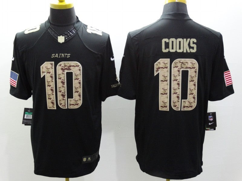 Men's New Orleans Saints Brandin Cooks #10 Black Game Player Jerseys