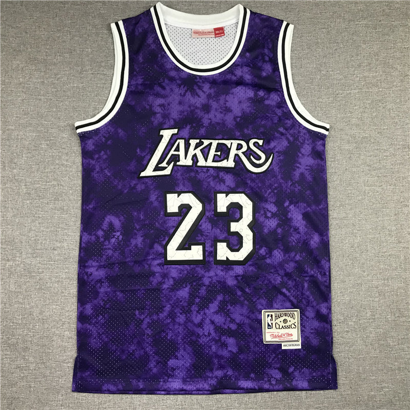 Men's Los Angeles Lakers LeBron James #23 Purple Galaxy Swingman Jerseys