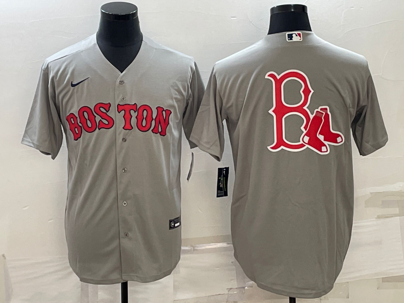 Men's Boston Red Sox Gray Alternate Replica Player Jerseys