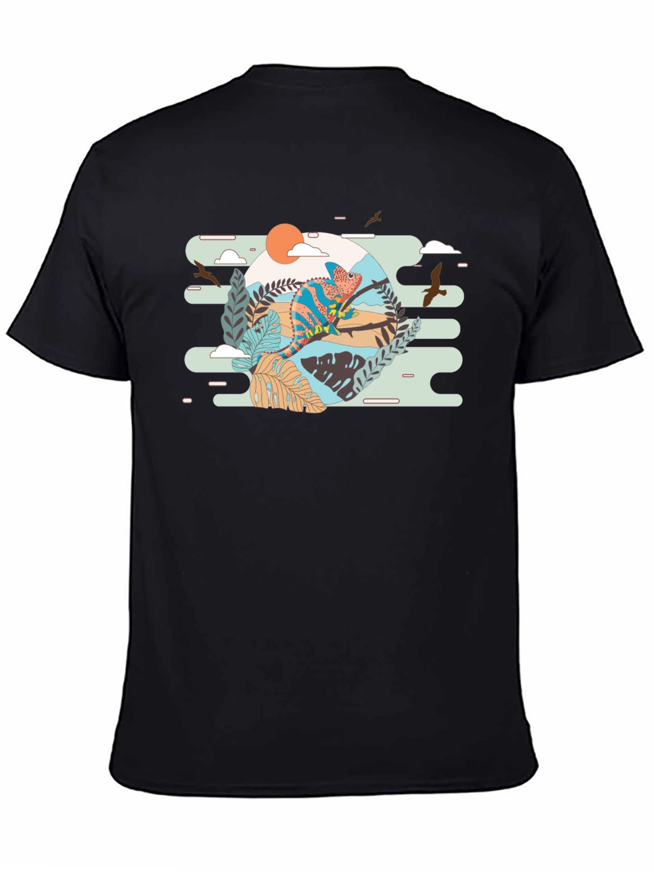 Chameleon Graphic Print T-Shirt