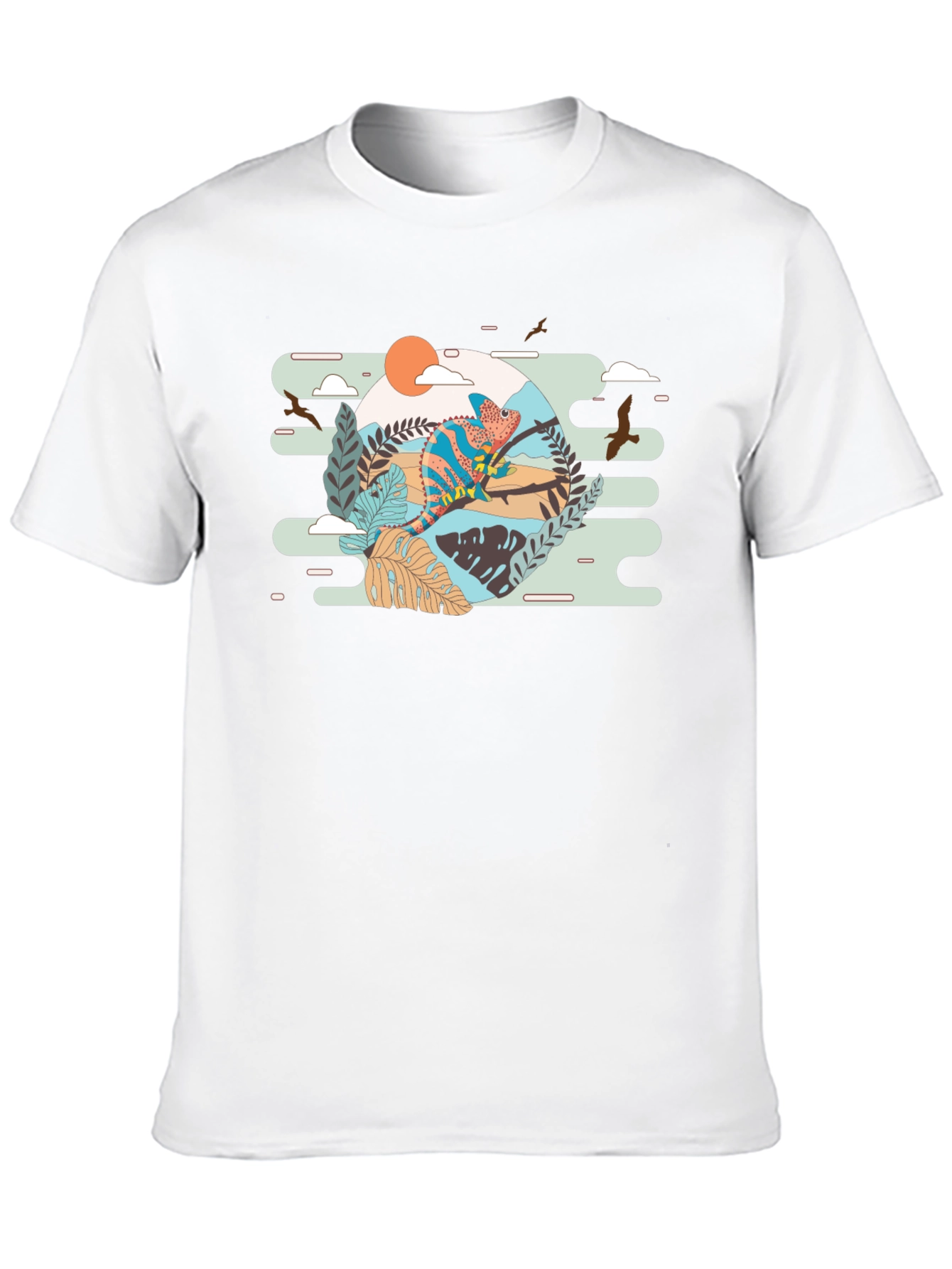 Chameleon Graphic Print T-Shirt