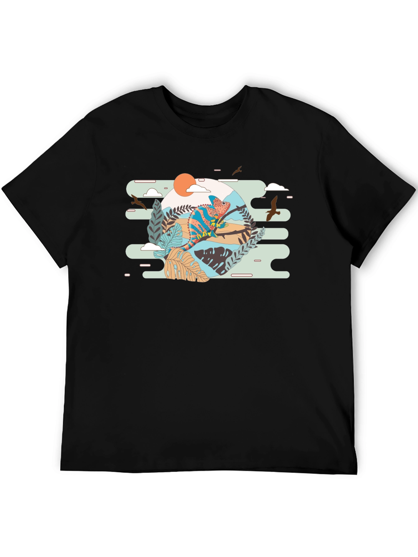 Chameleon Graphic Print T-Shirt