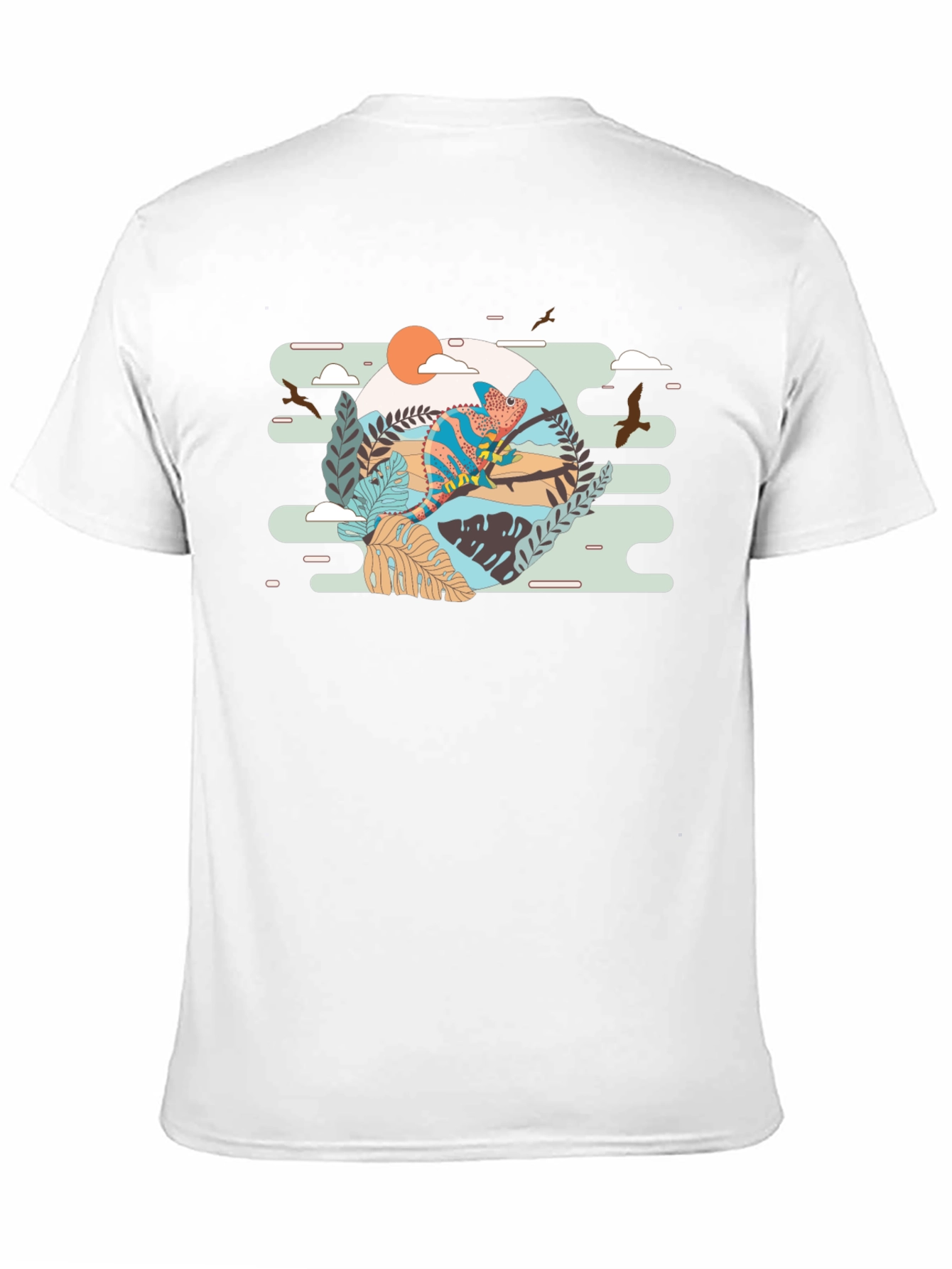Chameleon Graphic Print T-Shirt