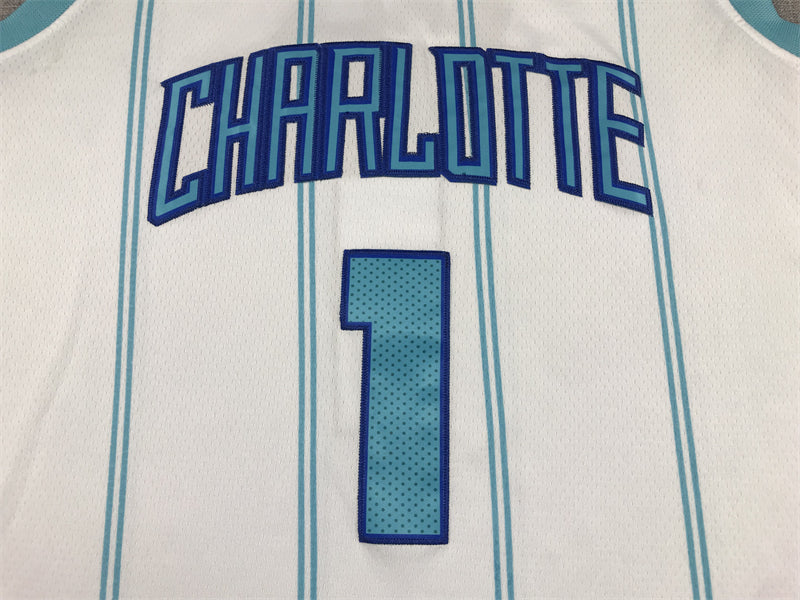 Men's Charlotte Hornets LaMelo Ball #1 White 2022/23 Swingman Jerseys - Association Edition