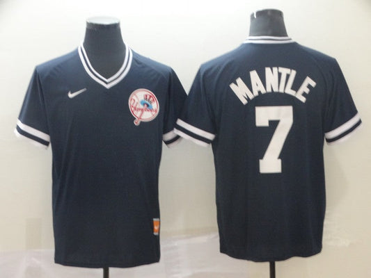 Men's New York Yankees Mickey Mantle #7 Navy Replica Player Jerseys