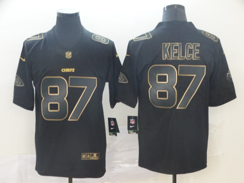 Men's Kansas City Chiefs Travis Kelce #87 Black Player Jerseys