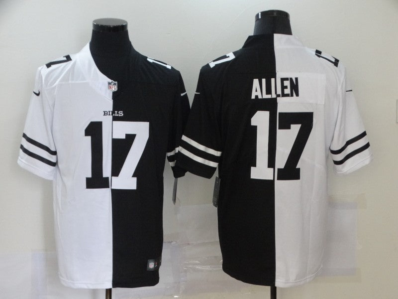Men's Buffalo Bills Josh Allen #17 Black/White Game Jerseys