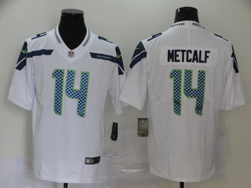 Men's Seattle Seahawks DK Metcalf #14 White Game Jerseys