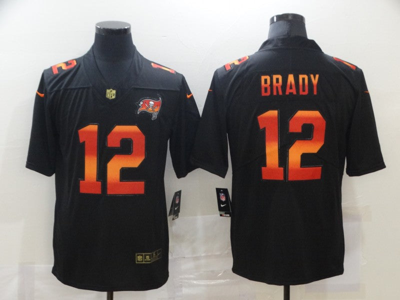 Men's Tampa Bay Buccaneers #12 Tom Brady Black Alternate Game Jerseys