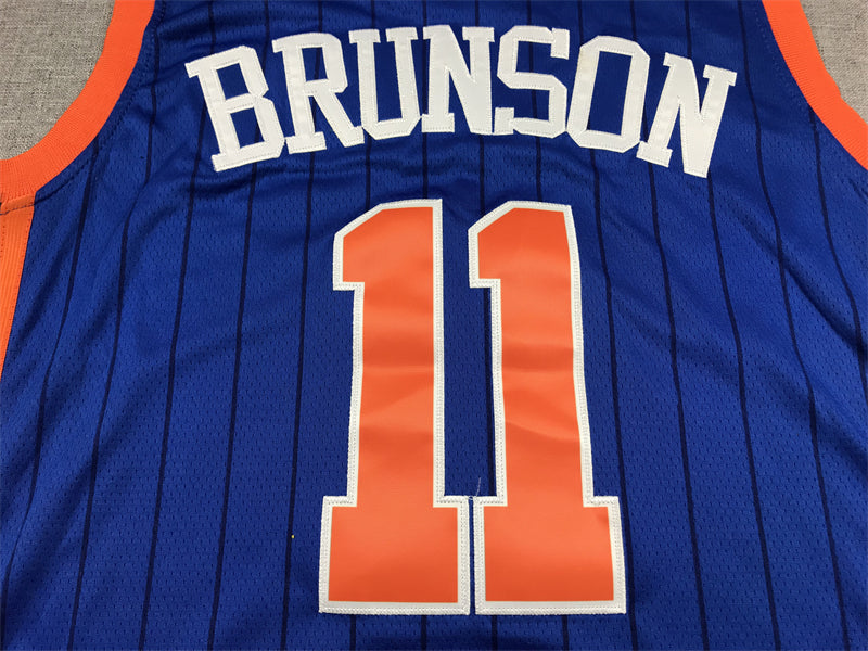 Men's New York Knicks Jalen Brunson #11 Blue 2023/24 Swingman Jerseys - City Edition