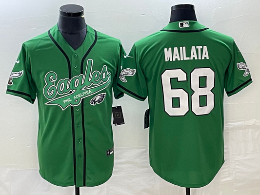 Men's Philadelphia Eagles Jordan Mailata #68 Kelly Green Game Jerseys Joint Edition
