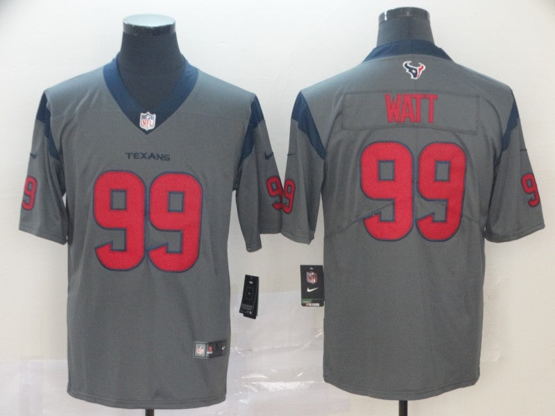 Men's Houston Texans J.J. Watt #99 Gray Inverted Legend Jerseys