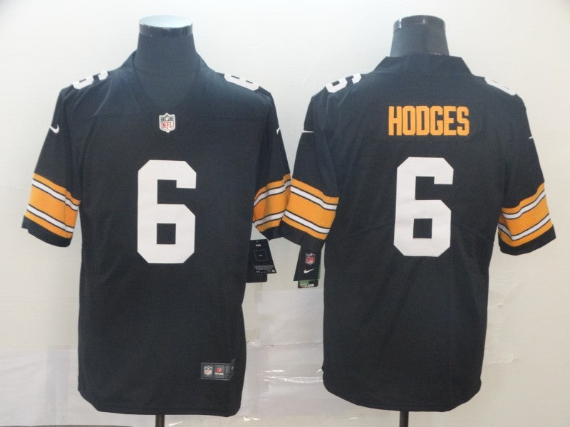 Men's Pittsburgh Steelers Devlin Hodges #6 Black Player Game Jerseys