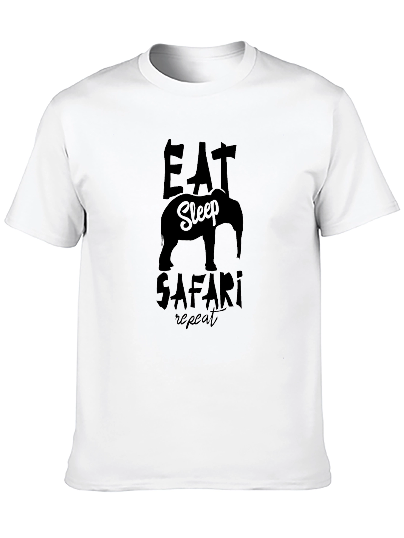 Eat Sleep Safari Repeat Graphic T-Shirt