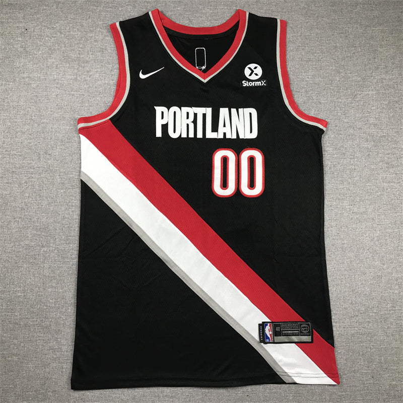 Men's Portland Trail Blazers Scoot Henderson #00 Black 2023 NBA Draft Swingman Jerseys - Icon Edition