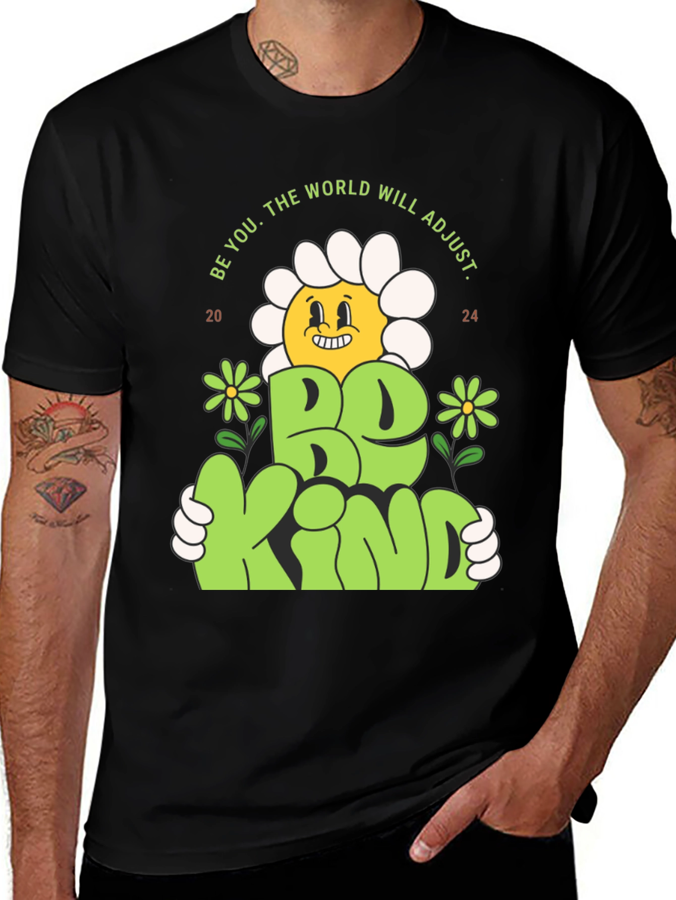 Be Kind T-Shirt - Flower Graphic Tee